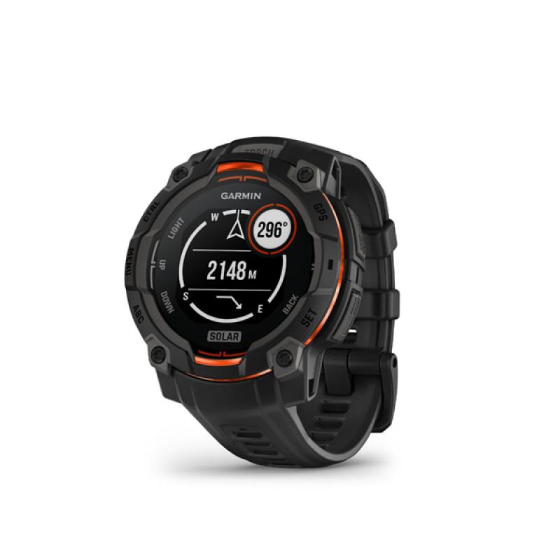 Garmin Instinct 3 - 45mm, Solar, Black, Black silicone band 1