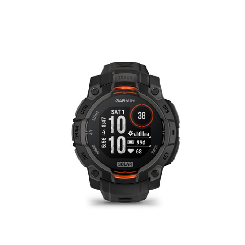 Garmin Instinct 3 - 45mm, Solar, Black, Black silicone band