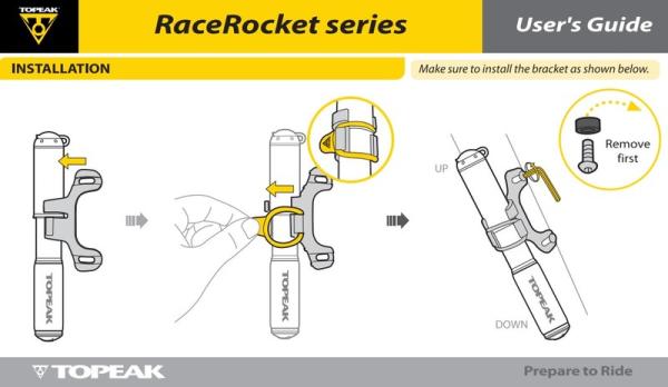 TOPEAK mini hustilka RACE ROCKET HP zlatá