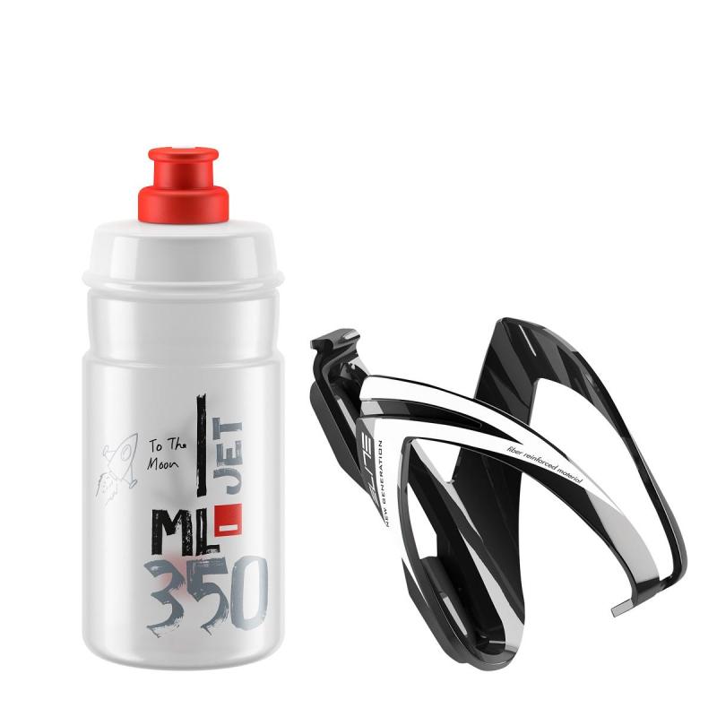 Flaša s košíkom set ELITE CEO červené logo, 350 ml