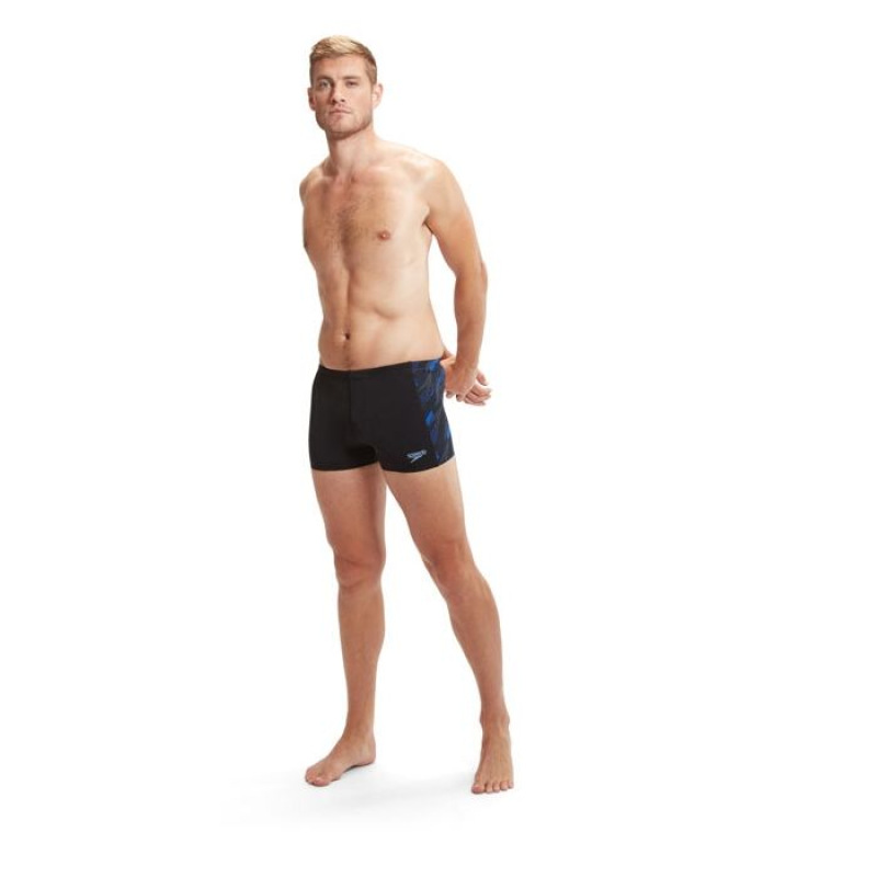 Pánske plavky Speedo Hyper Boom Panel čierna/modrá 2