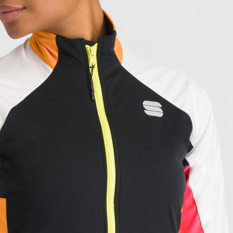 Sportful APEX dámska bunda black/white/yellow/pink