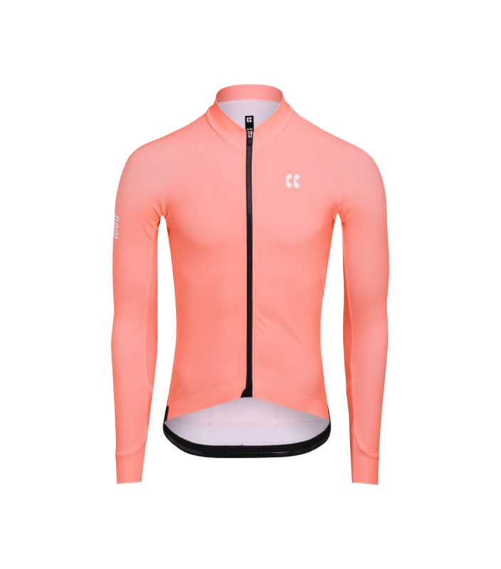 Cyklistický dres KALAS PASSION Z6 | Dres dlhý rukáv TEMPS | Solar Orange