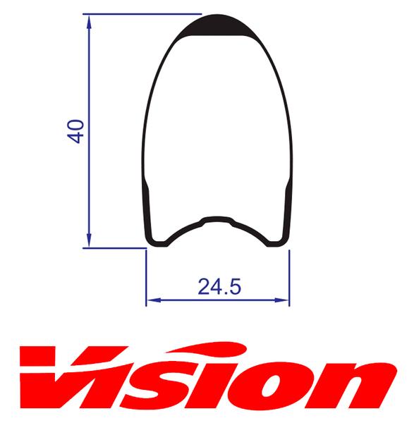 VISION ráfik Metron 40SL Tubular zadný, 21 dier