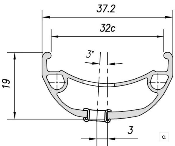 Ráf TRUCKY 32 27.5 32D čierny