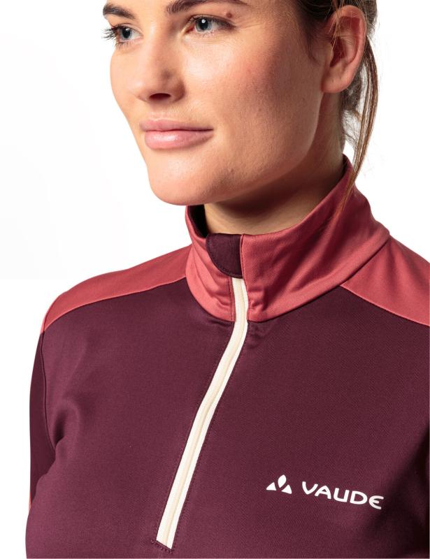 Vaude fleecový pulóver Livigno Halfzip II, dámsky, cassis