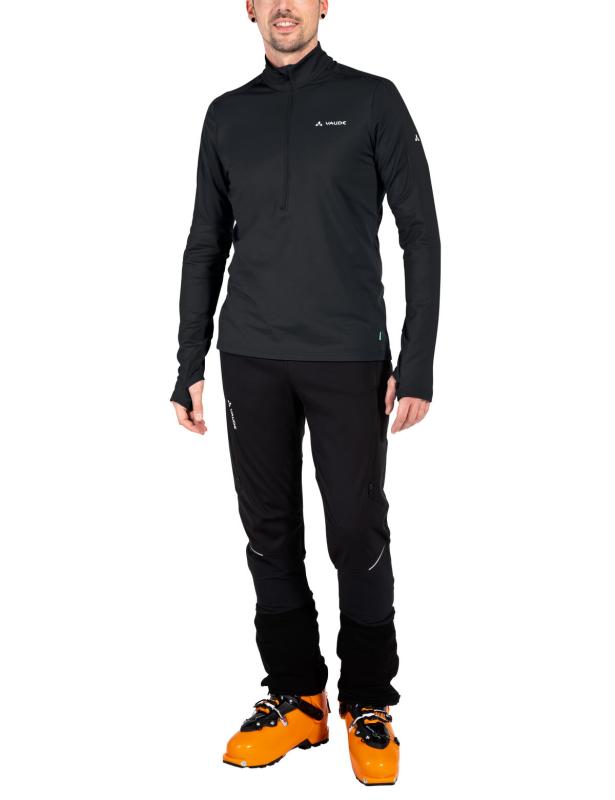 Vaude fleecový pulóver Livigno Halfzip II, pánsky, black