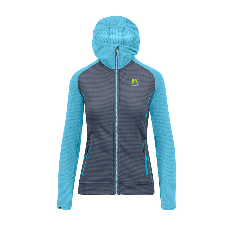 Karpos AMBRIZZOLA dámska FULL-ZIP mikina s kapucňou ombre blue/bachelor b.