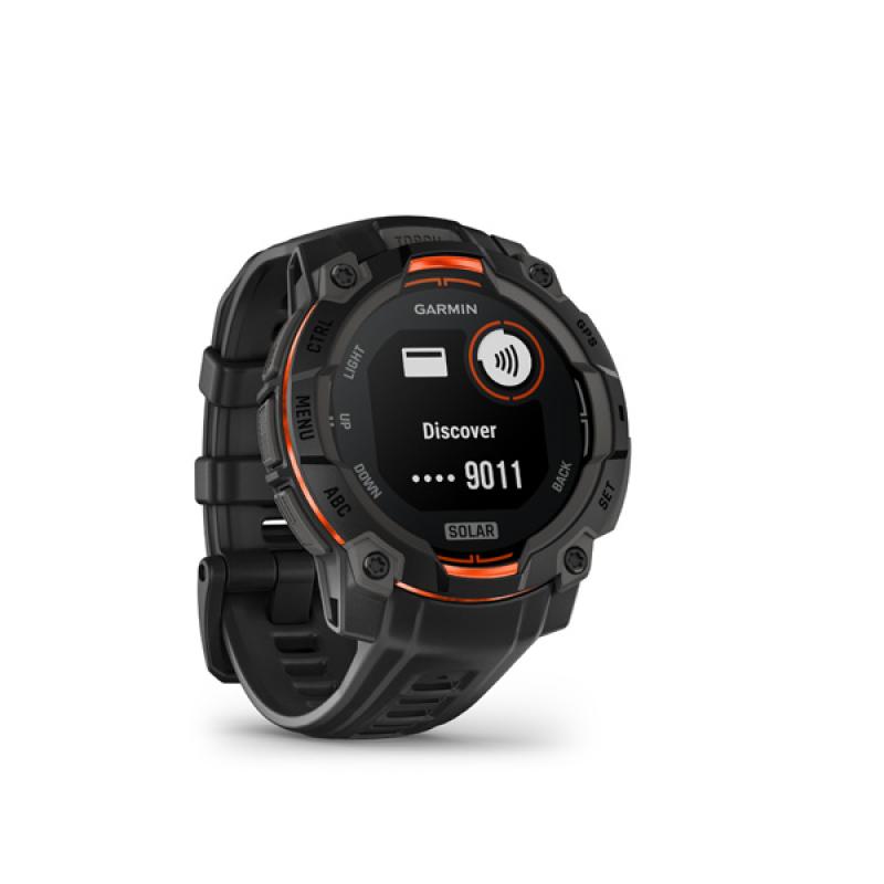 Garmin Instinct 3 - 45mm, Solar, Black, Black silicone band 2