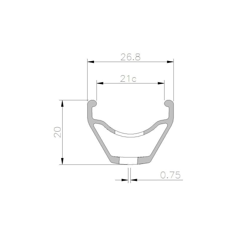 Ráf 5.20 SL 27.5 32D TLR čierny 510g