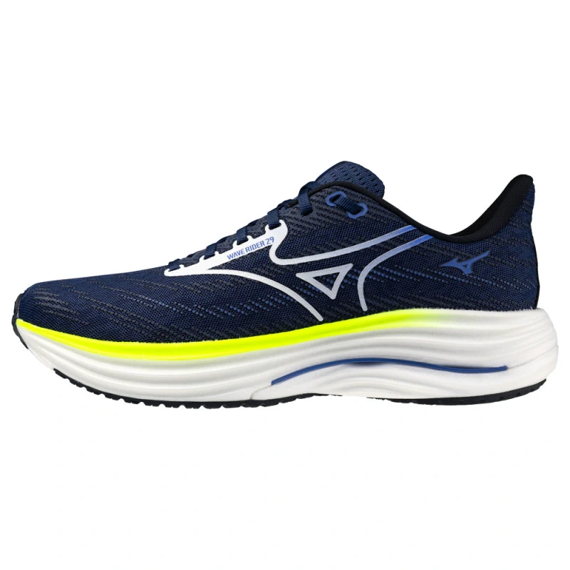 MIZUNO WAVE RIDER 29 Estate Blue/White/Lightning Yellow 3