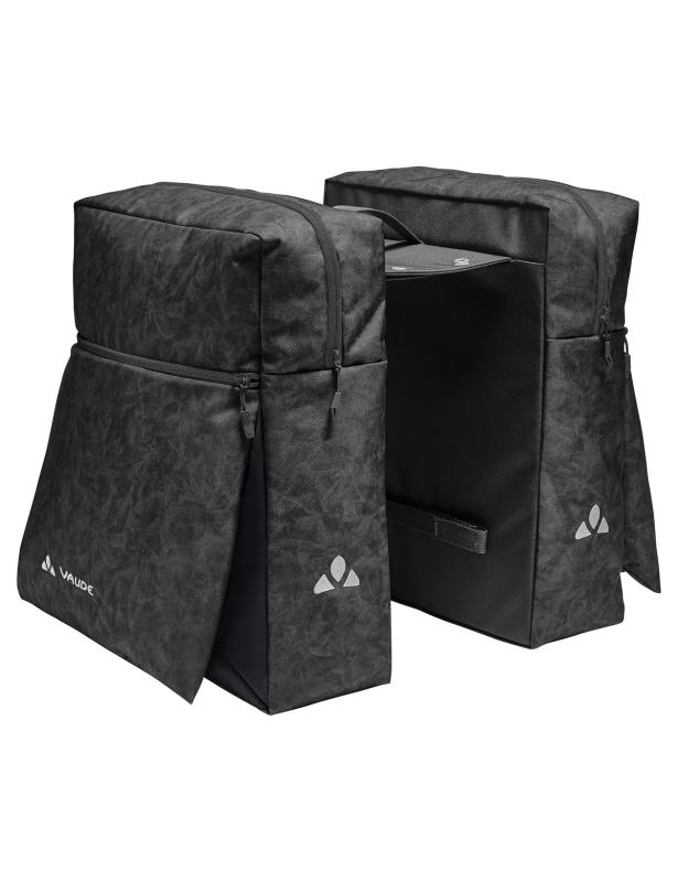 Vaude dvojitá taška na nosič TwinZipper, black