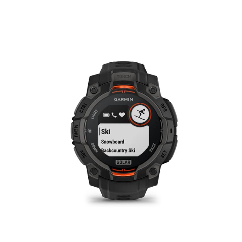 Garmin Instinct 3 - 45mm, Solar, Black, Black silicone band 5