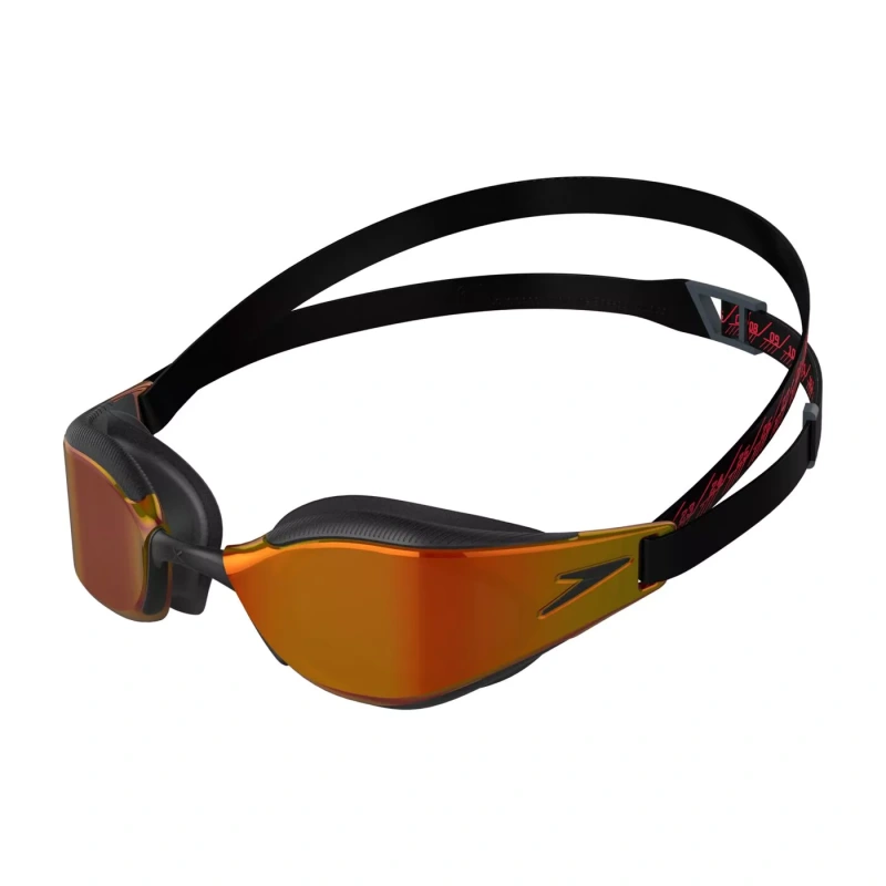 Plavecké okuliare Speedo Fastskin Hyper Elite Mirror Black/Oxid Grey/Fire Gold