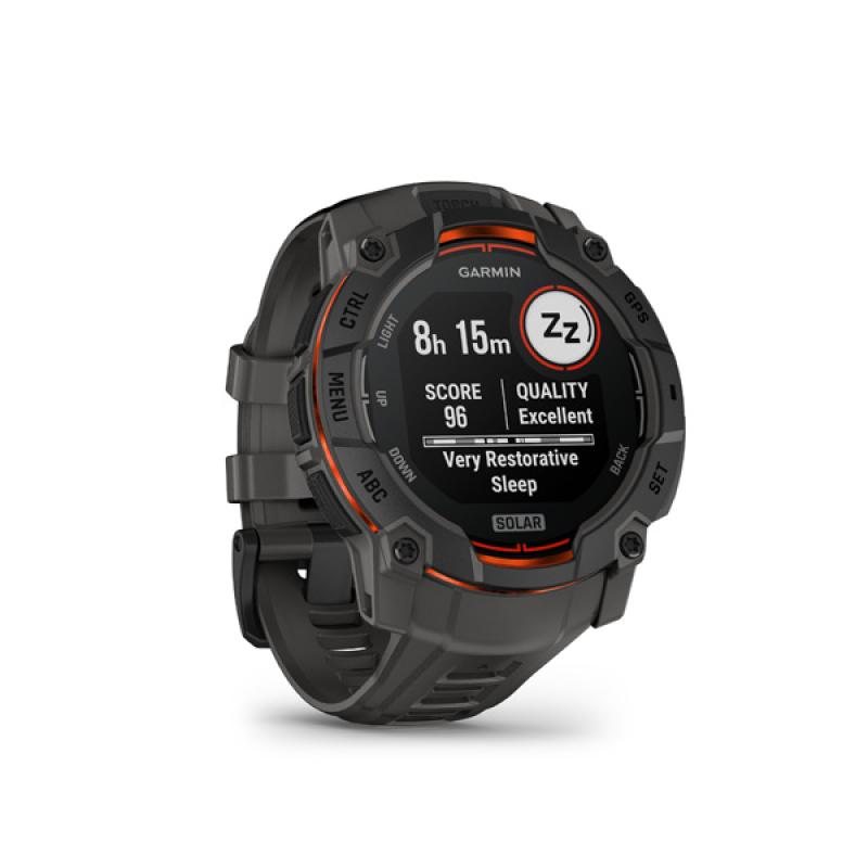 Garmin Instinct 3 - 50mm, Solar, Black, Charcoal silicone band 3