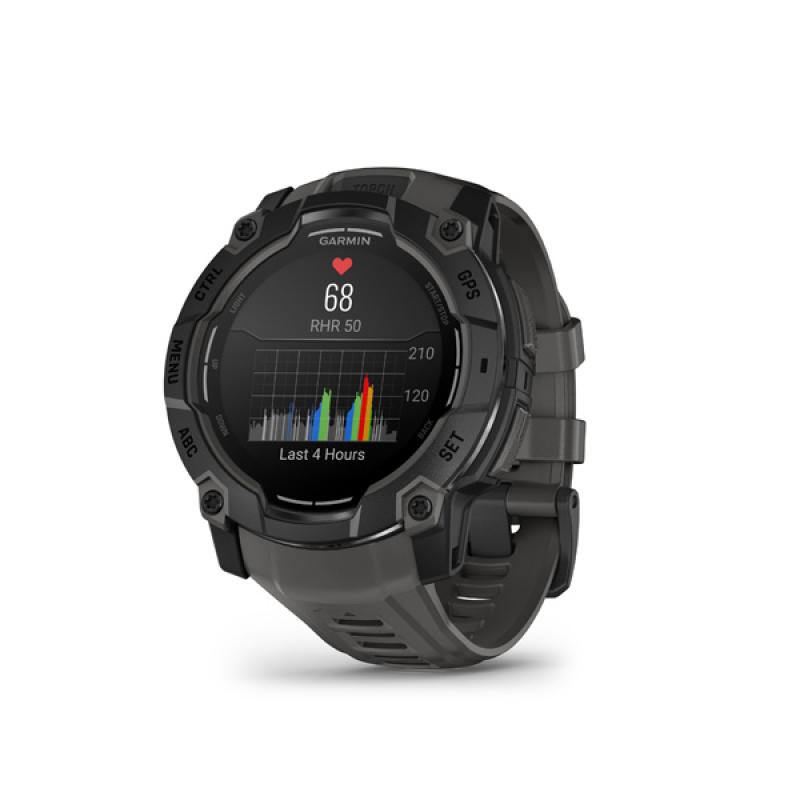 Garmin Instinct 3 - 50mm, AMOLED, Black, Charcoal silicone band 3