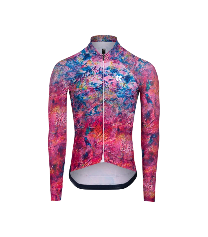 Pánský cyklistický dres dlhý rukáv TEMPS | FEARLESSLY Z6 Violet
