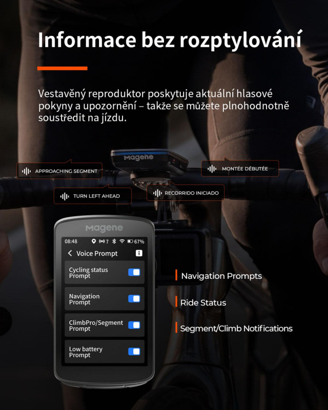 Cyklopočítač MAGENE SMART GPS C706 dotykový USB 18