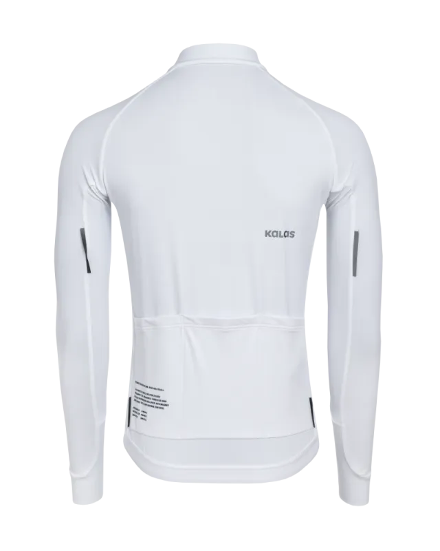 Cyklistický dres KALAS PASSION Z3 | Dres dlhý rukáv TEMPS | biely