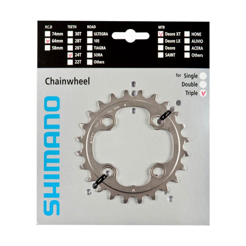 SHIMANO prevodník 24z. M780 XT strieb. 64mm