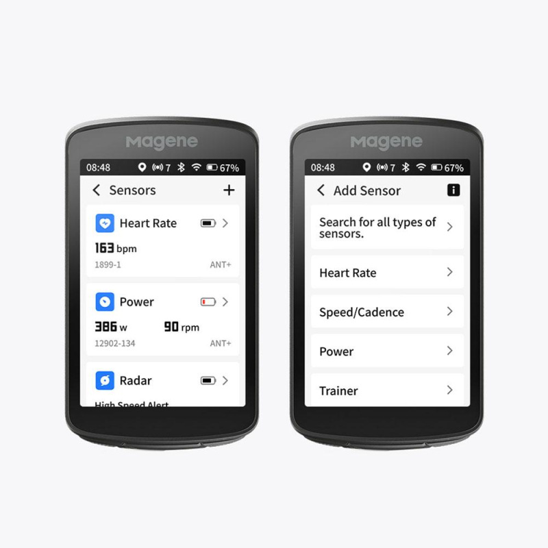 Cyklopočítač MAGENE SMART GPS C706 dotykový USB 12