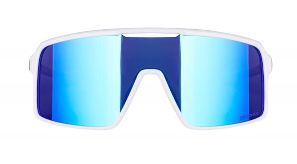 FORCE okuliare STATIC biele, modré zrkadlové sklo