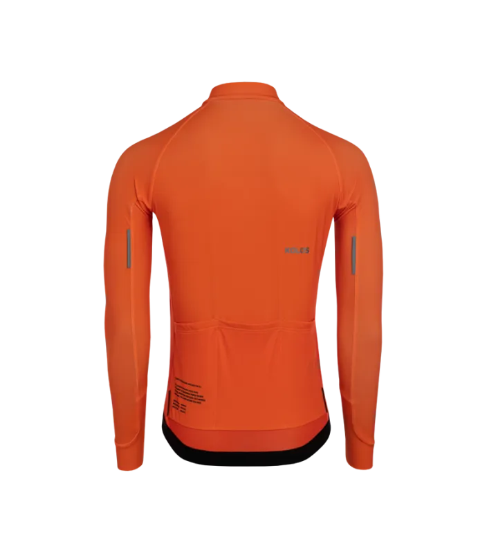 Cyklistický dres KALAS PASSION Z4 | Dres dlhý rukáv TEMPS | Orange