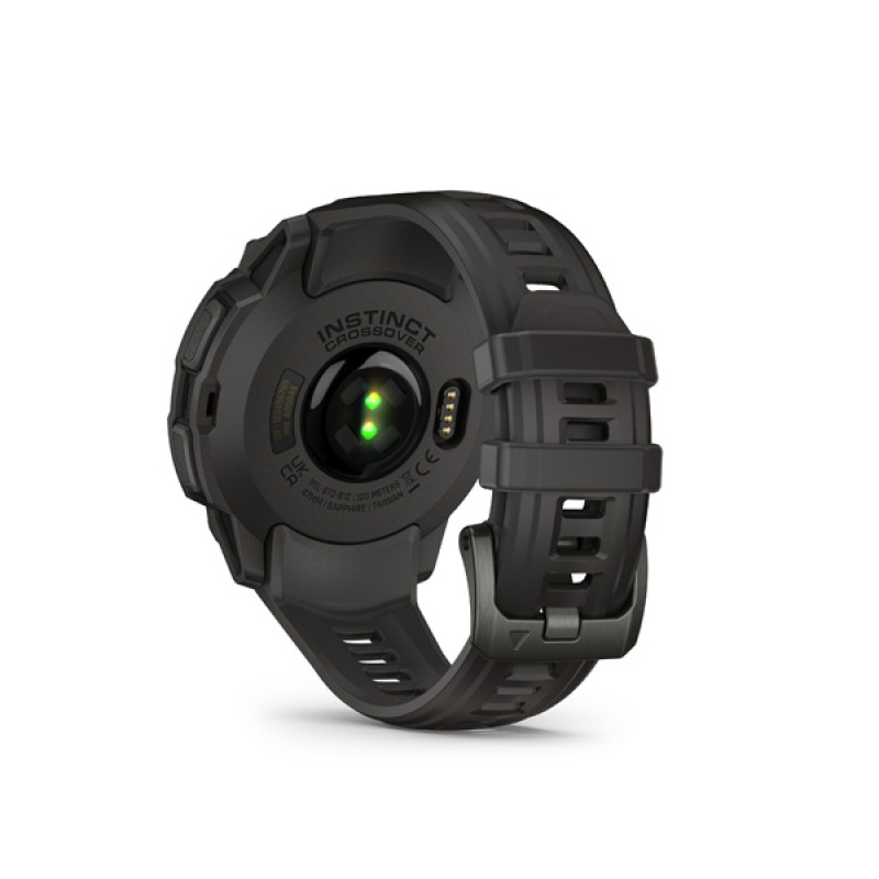 Garmin Instinct Crossover AMOLED, Charcoal Grey, Charcoal Grey silicone band 6