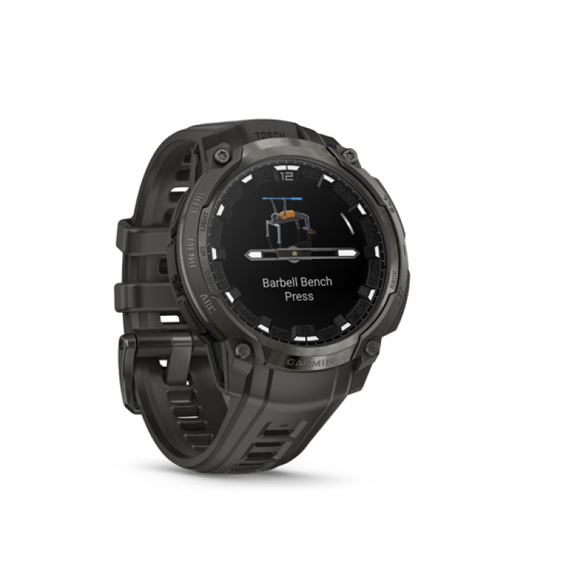 Garmin Instinct Crossover AMOLED, Charcoal Grey, Charcoal Grey silicone band 3