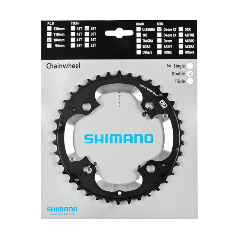 SHIMANO prevodník 38z. M785 XT 38/26z. čierny 104mm