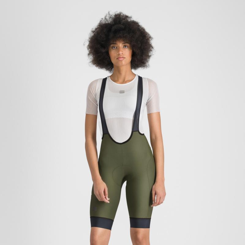 Sportful GIARA 2 dámske kraťasy s trakmi dark green