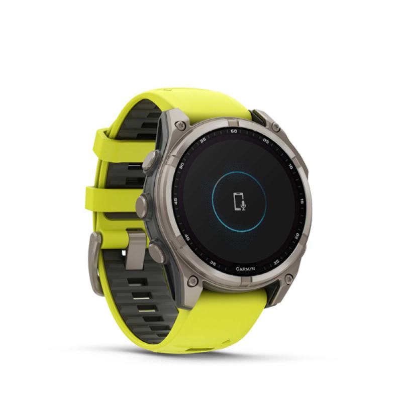 Garmin fenix 8 - 47mm, Sapphire Solar, Titanium, Yellow/Graphite band