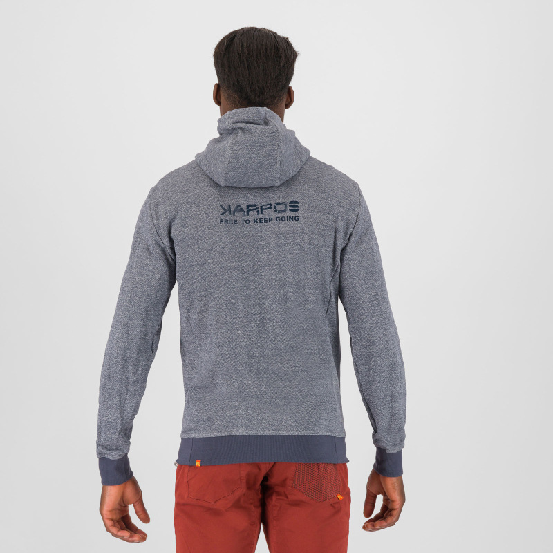 Karpos TOTOGA HEMP mikina so zipsom Ombre Blue Melange 3
