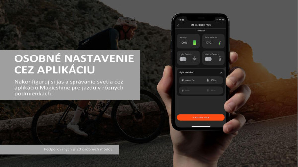 Svetlo MAGICSHINE HORI 1300 predné 6f USB čierne 17