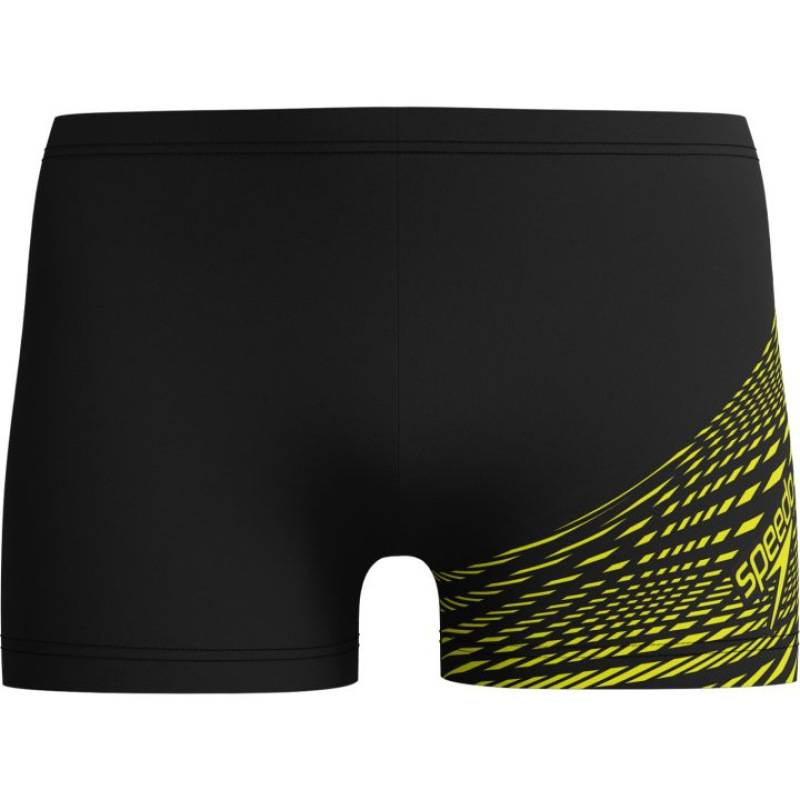 Pánske plavky Speedo Medley Logo Aquashort čierna/žltá 6