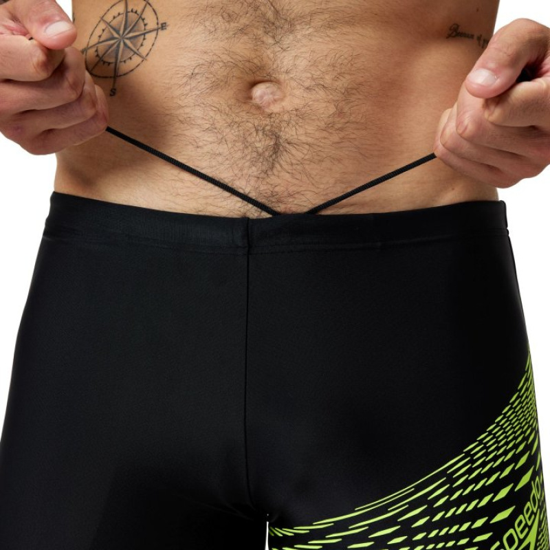 Pánske plavky Speedo Medley Logo Aquashort čierna/žltá 3