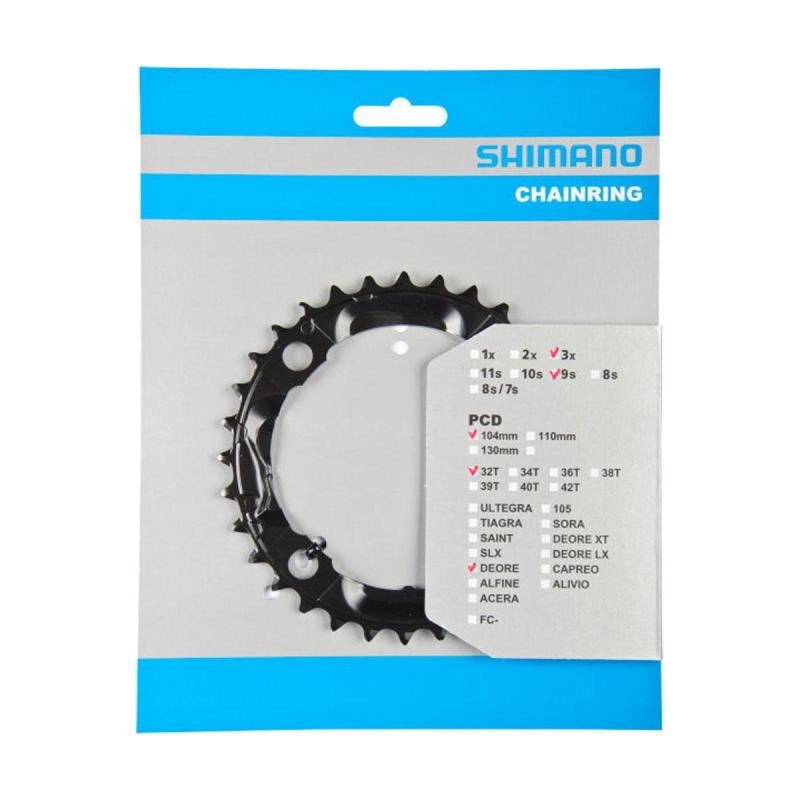 SHIMANO prevodník 32z  M590 Deore čierny 104mm