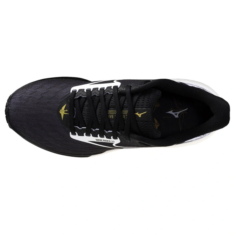 MIZUNO WAVE RIDER 29 Black/White/Gold 2