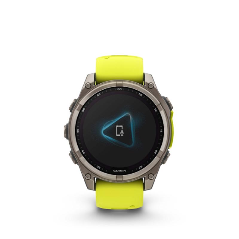 Garmin fenix 8 - 47mm, Sapphire Solar, Titanium, Yellow/Graphite band