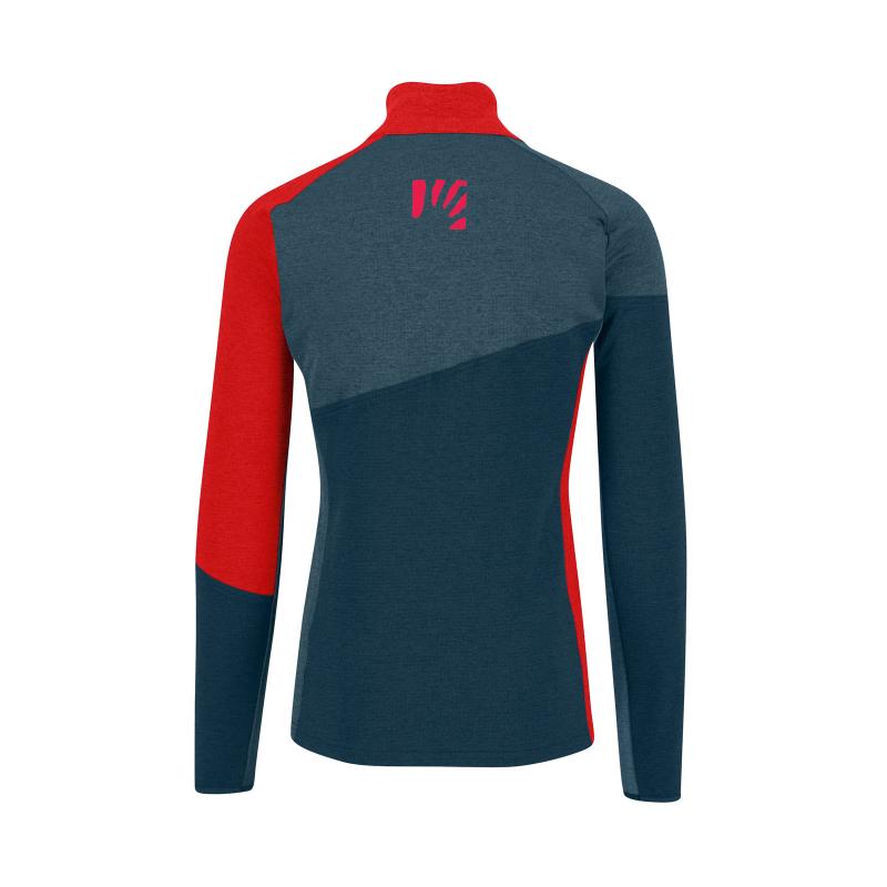 Karpos Federa Half-Zip Mikina Midnight/Stargazer/Fiery Red