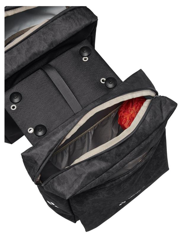 VAUDE dvojitá taška na nosič TwinZipper (UniKlip 2), black