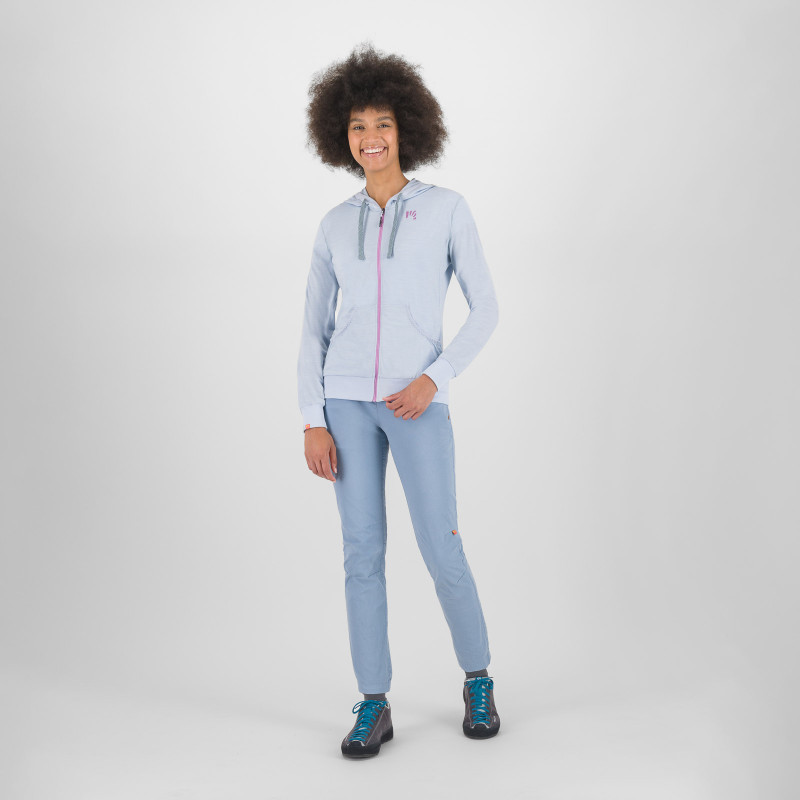Karpos COPPOLO MERINO dámska FULL ZIP mikina s kapucňou mist/bloom 5