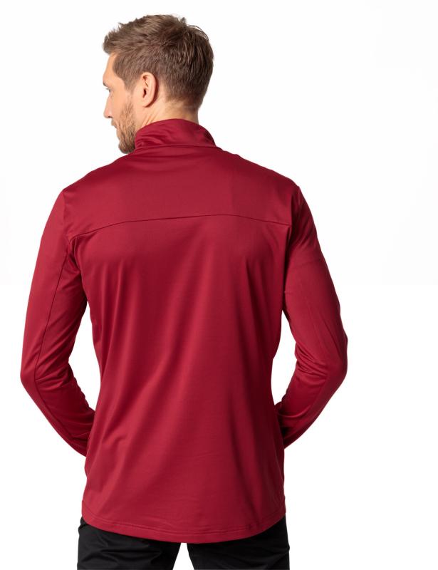 Vaude fleecový pulóver Livigno Halfzip II, pánsky, dark indian red