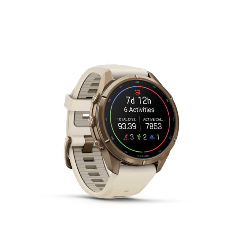 Garmin fenix 9 Pro - 43mm, AMOLED, Sapphire, Autumn Gold Titanium, Cream/French Gray band 5