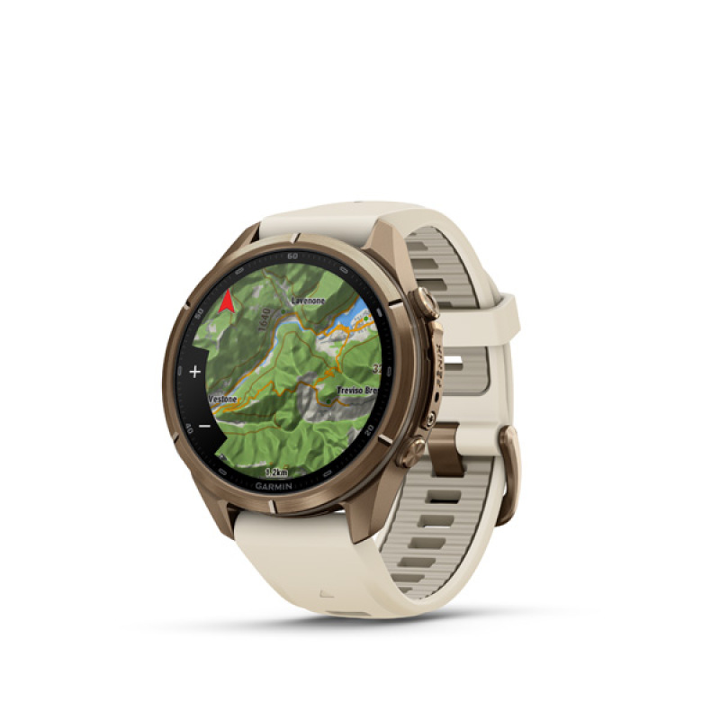 Garmin fenix 9 Pro - 43mm, AMOLED, Sapphire, Autumn Gold Titanium, Cream/French Gray band 8