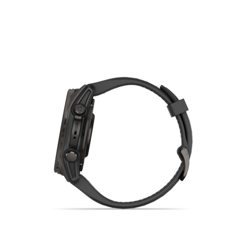 Garmin fenix 8 - 43mm, AMOLED, Sapphire, Carbon Gray DLC Titanium, Black/Pebble Gray band