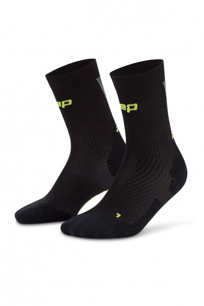 CEP Bežecké vysoké ponožky ULTRALIGHT 4.0 čierna/sivá
