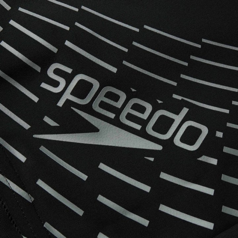 Pánske plavky Speedo Medley Logo Aquashort čierna/sivá 2