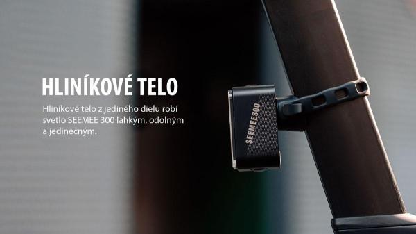 Svetlo SEEMEE 300 zadné 6f USB čierne