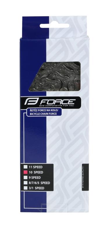 FORCE reťaz SP1002 pre 10-kolo, strieborná